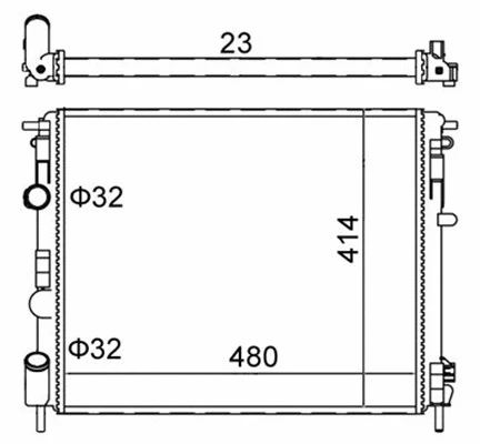 Radiator, engine cooling (359000300040)