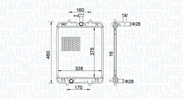 Radiator, engine cooling (350213151500)