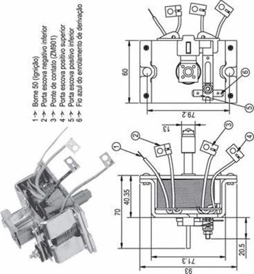 Solenoid Switch, starter (940113050337)