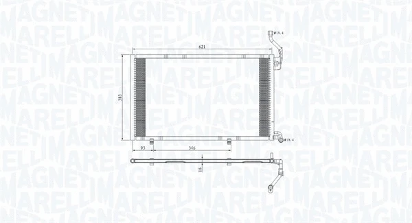 Condenser, air conditioning (350203813000)