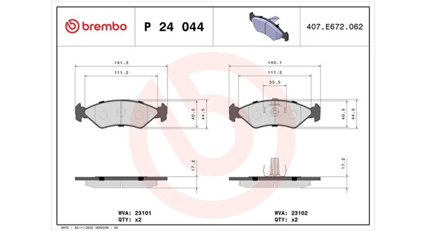 Brake Pad Set, disc brake