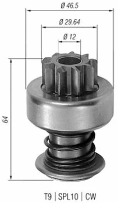 Pinion, starter (940113020098)