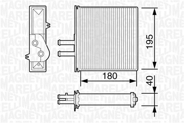 Heat Exchanger, interior heating (350218057000)