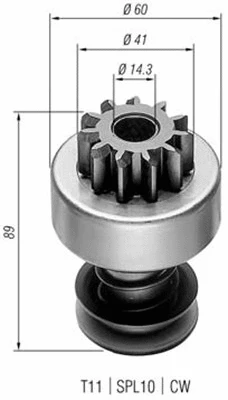 Pinion, starter (940113020021)