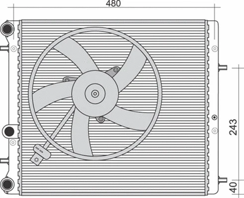 Radiator, engine cooling (350213851000)