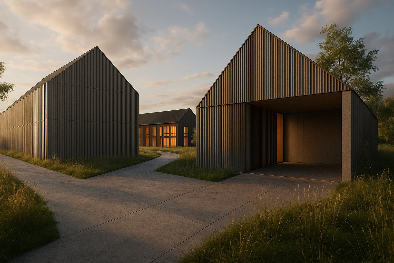 Render interior con iluminacion natural