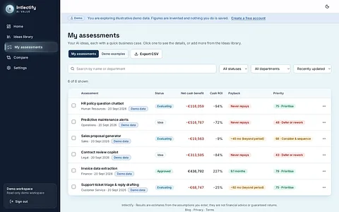 Intlectify AI Value Case screenshot 4