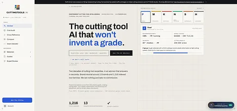 CuttingToolsAI screenshot 2