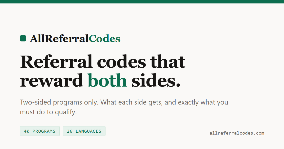 AllReferralCodes