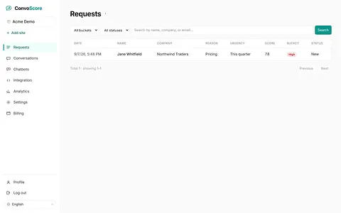 ConvoScore screenshot 1