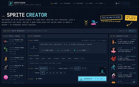 SpriteGen screenshot 1