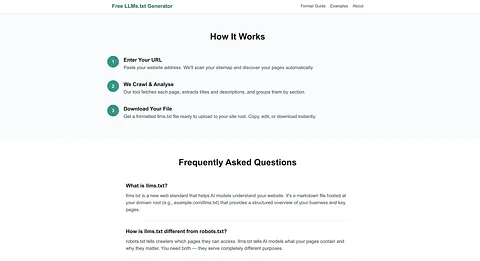 Free LLMs.txt Generator screenshot 3