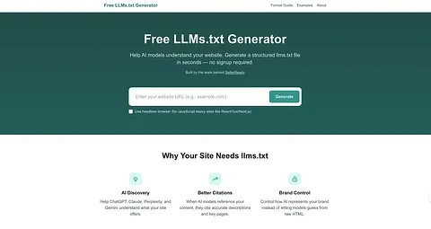 Free LLMs.txt Generator screenshot 2