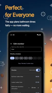 FamWake Family Alarm Clock - app for iOS and Android screenshot 2