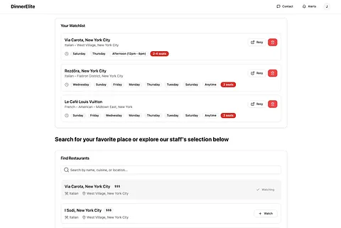 DinnerElite screenshot 1