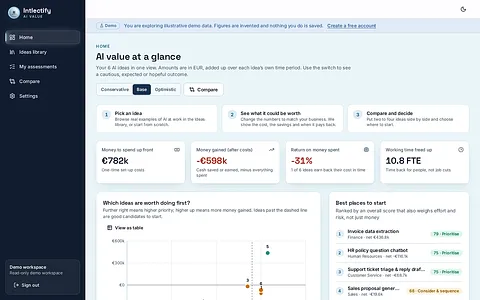 Intlectify AI Value Case screenshot 1