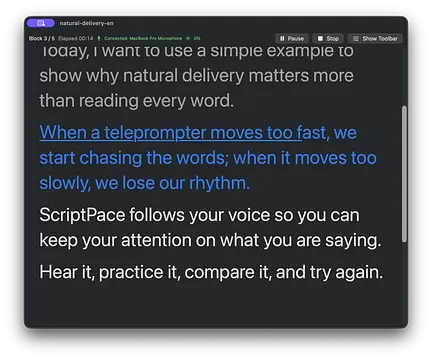 ScriptPace screenshot 1