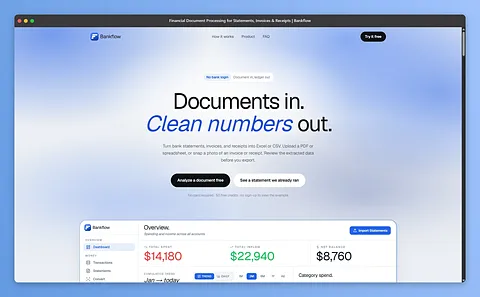 Bankflow screenshot 1