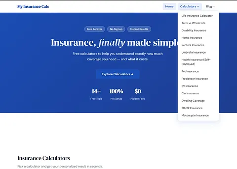 My Insurance Calc screenshot 1