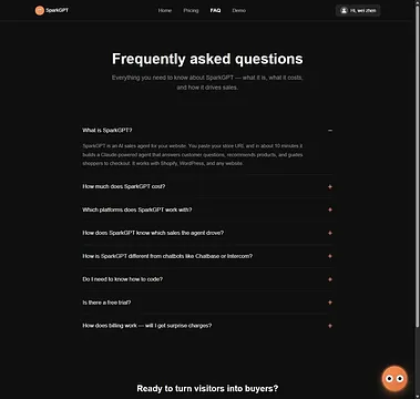 SparkGPT screenshot 2