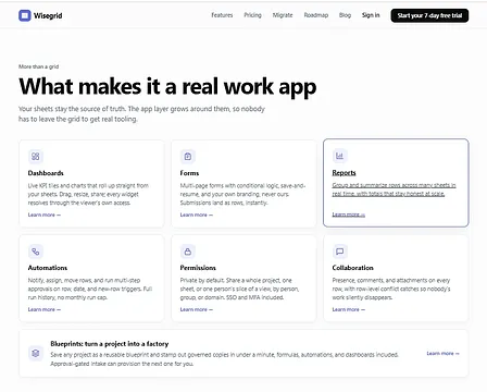 Wisegrid screenshot 1