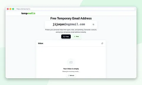 TempMail.is screenshot 1