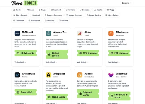 TrovaCodici.com screenshot 2