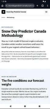 Snow Day Predictor Canada screenshot 1