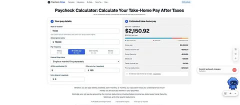 Paycheck Calculator screenshot 1