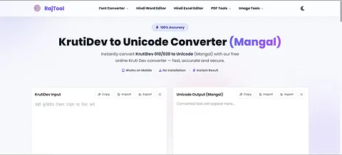 KrutiDev to Unicode Converter screenshot 1