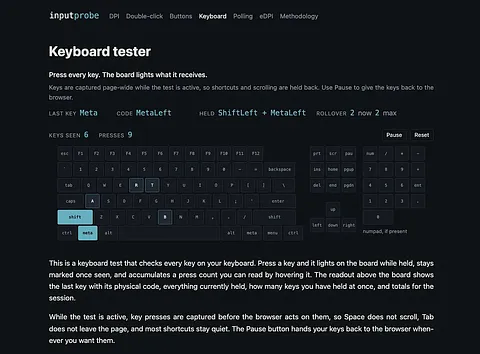inputprobe Keyboard Tester screenshot 1