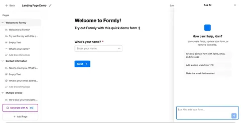 Formly screenshot 1