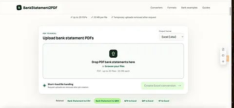 BankStatement2PDF screenshot 1