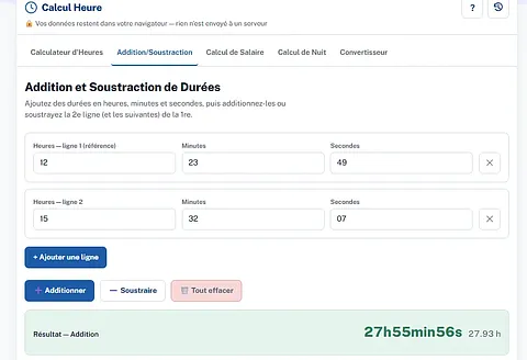 Calcul Heure screenshot 4