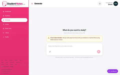 StudentNotes screenshot 1