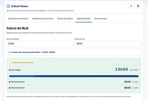 Calcul Heure screenshot 1