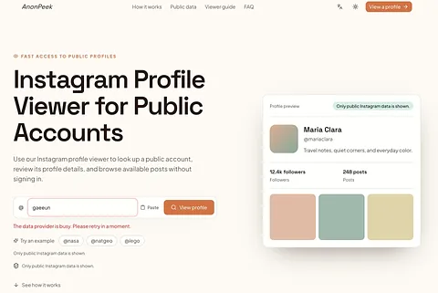 AnonPeek screenshot 1