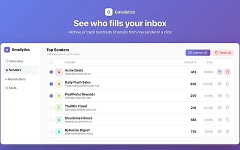 Gmailytics screenshot 1