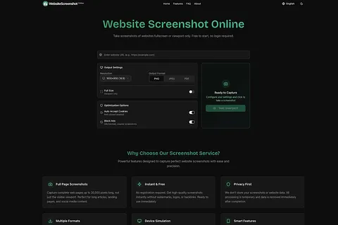 Website Screenshot Online screenshot 1