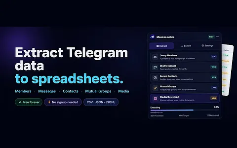 Mastros - Telegram Scraper screenshot 3