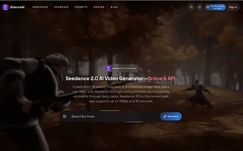 SdanceAI – Seedance 2.5 AI Video Generator & API screenshot 1