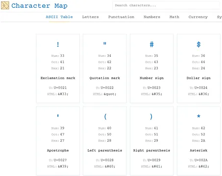 CharacterMap screenshot 1
