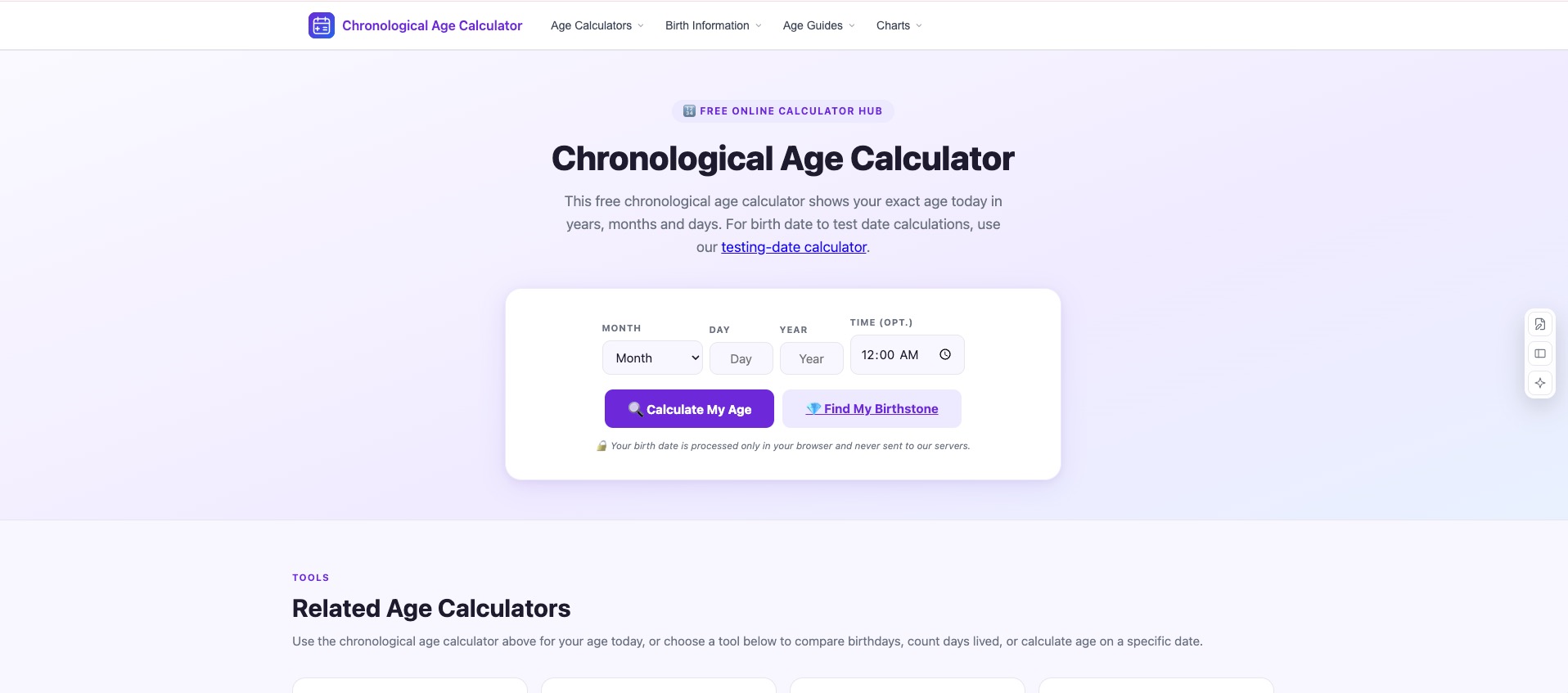 Chronological Age Calculator