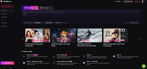 Yevideo - AI Video and Image Platform screenshot 1