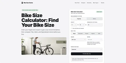 Bike Size Charts screenshot 1