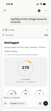 Nutrition MCP screenshot 2
