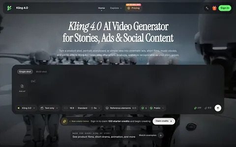 Kling 4.0 screenshot 1