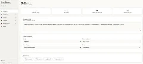 Story Planner — Your Complete Writing Workspace screenshot 1