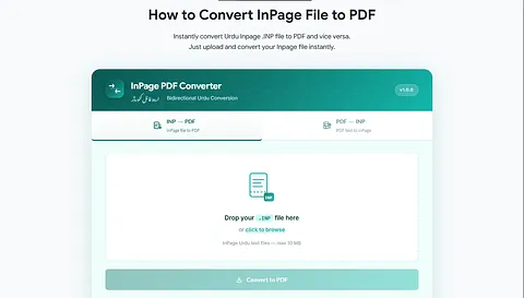 Unicode to InPage Converter screenshot 3