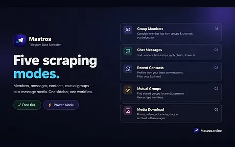 Mastros - Telegram Scraper screenshot 4